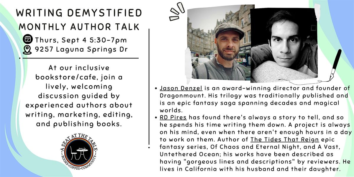 Writing Demystified and Book Launch, 4 September | Event in Elk Grove | AllEvents
