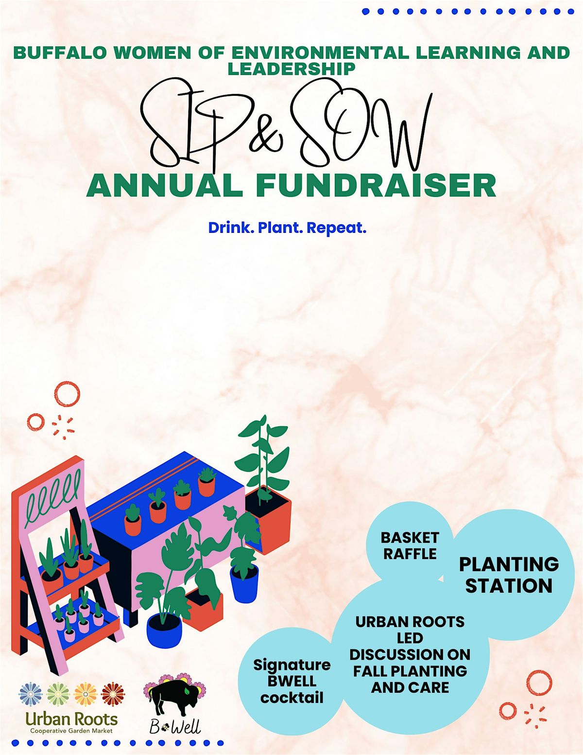 BWELL Sip & Sow Annual Fundraiser, 18 October | Event in Buffalo | AllEvents