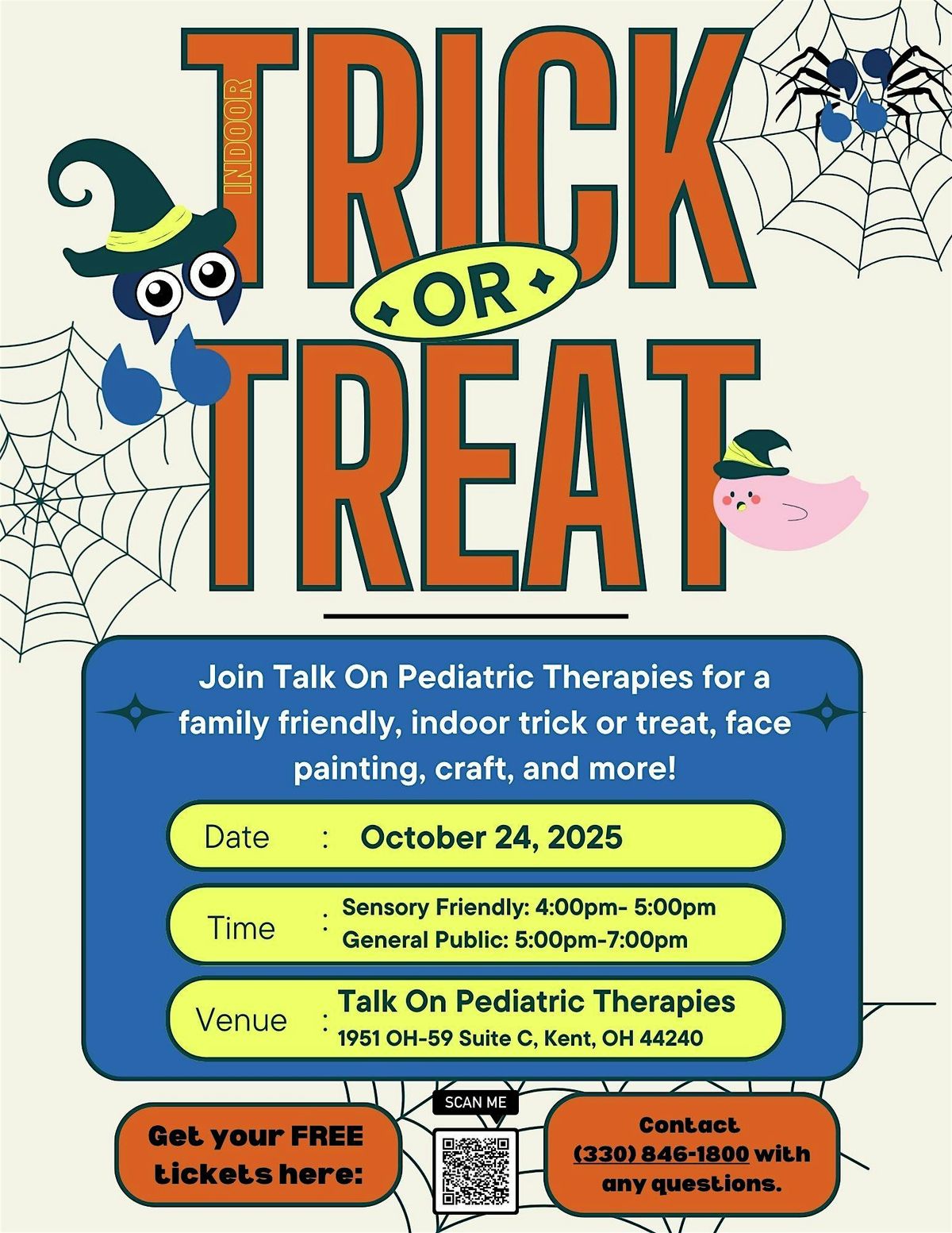Indoor Trick or Treat at Talk On Pediatric Therapies, 24 October | Event in Kent | AllEvents