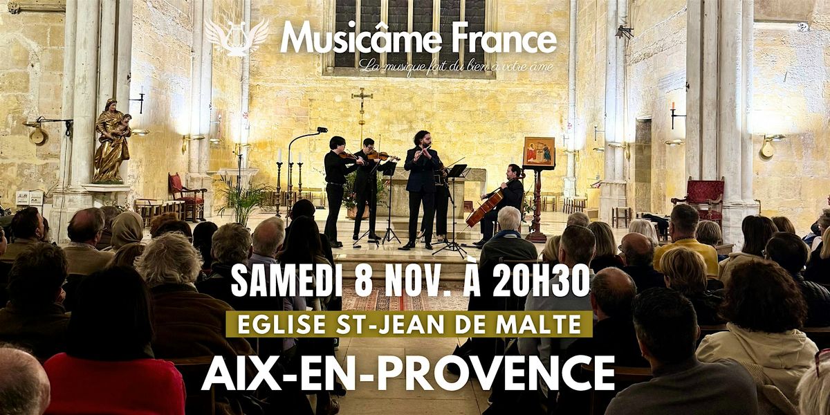 Concert Musicâme à Aix en Provence : Vivaldi x Bach x Piazzolla, 8 November | Event in Aix-en-Provence | AllEvents