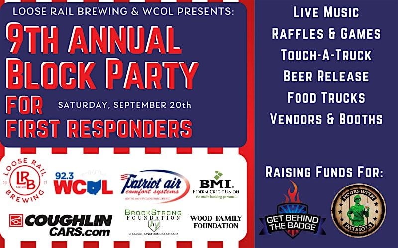 9th Annual First Responder Block Party Fundraiser, 20 September | Event in Canal Winchester | AllEvents
