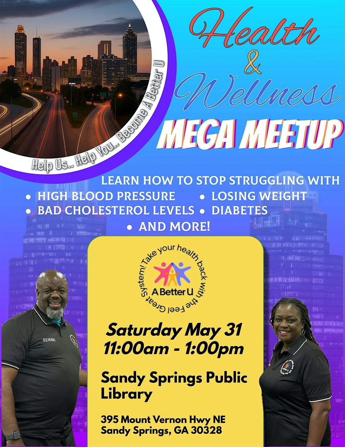A Better U : Learn to treat your metabolic illnesses at the root cause. | Event in Sandy Springs | AllEvents
