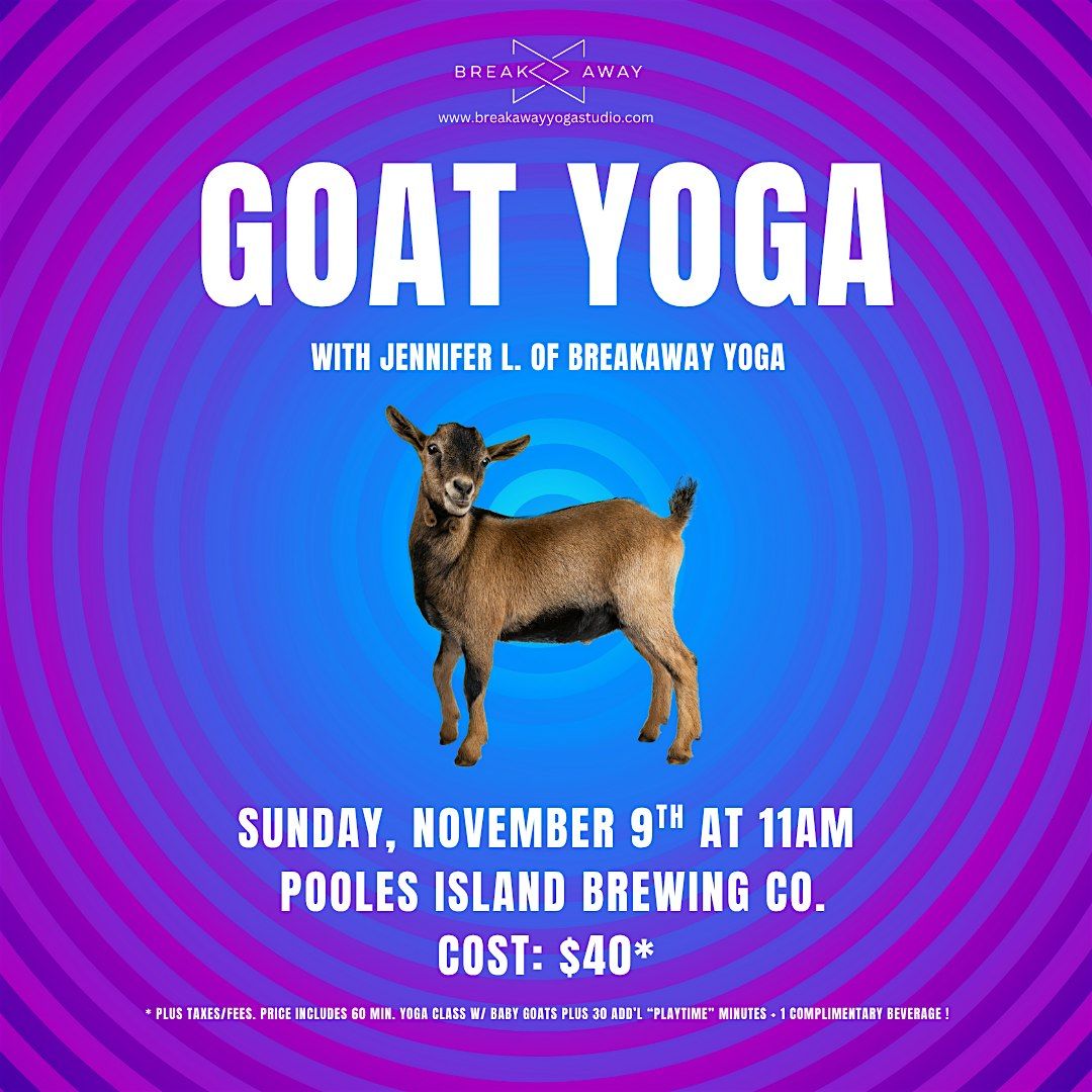 Goat Yoga at Pooles Island Brewing Co., 9 November | Event in Middle River | AllEvents