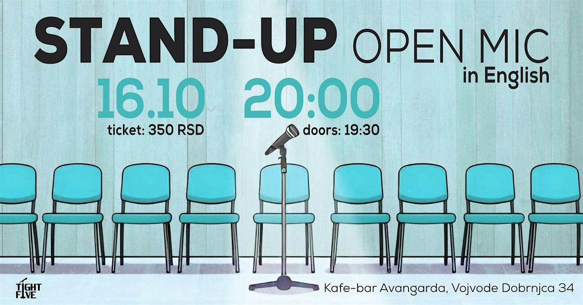Stand-up open mic, 16 October | Event in Beograd | AllEvents