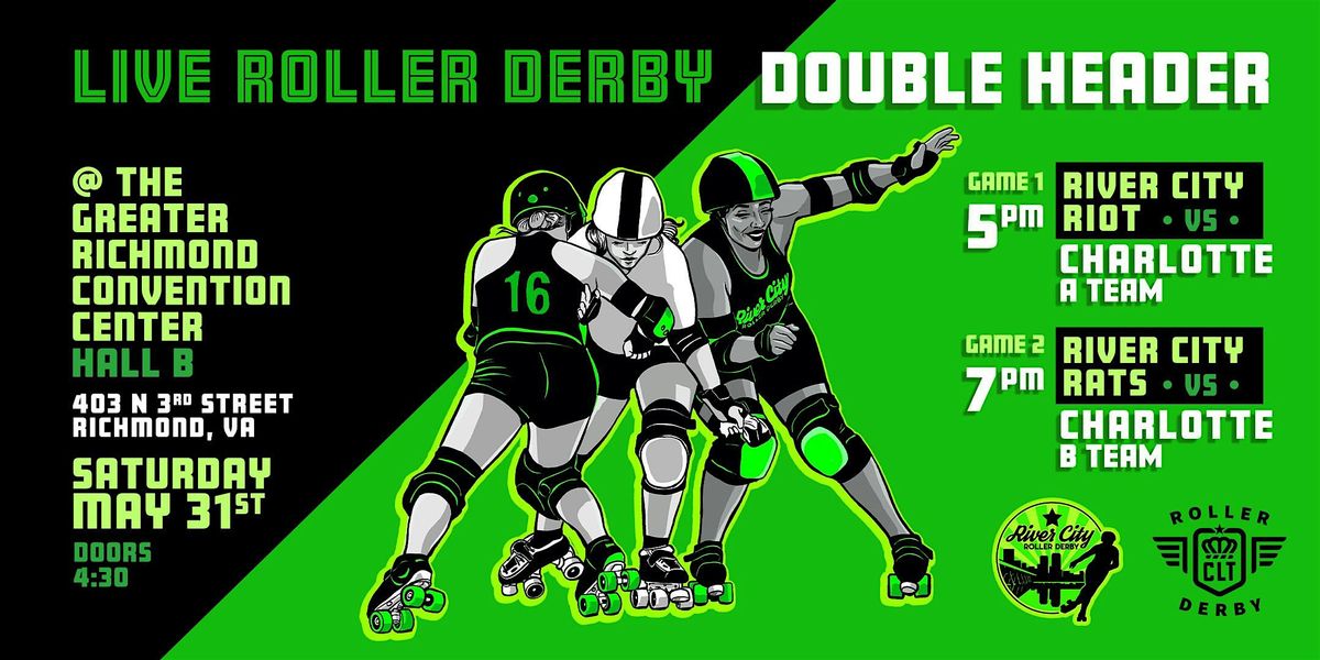 Live Roller Derby Double Header – River City vs. Charlotte | May 31 | Event in Richmond | AllEvents
