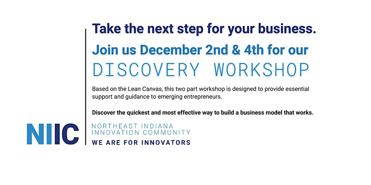 Discovery Workshop, 2 December | Event in Fort Wayne | AllEvents