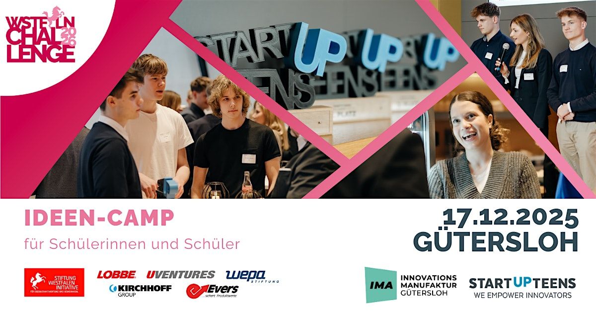 STARTUP TEENS Ideen-Camp in Gütersloh, 17 December | Event in Gütersloh | AllEvents