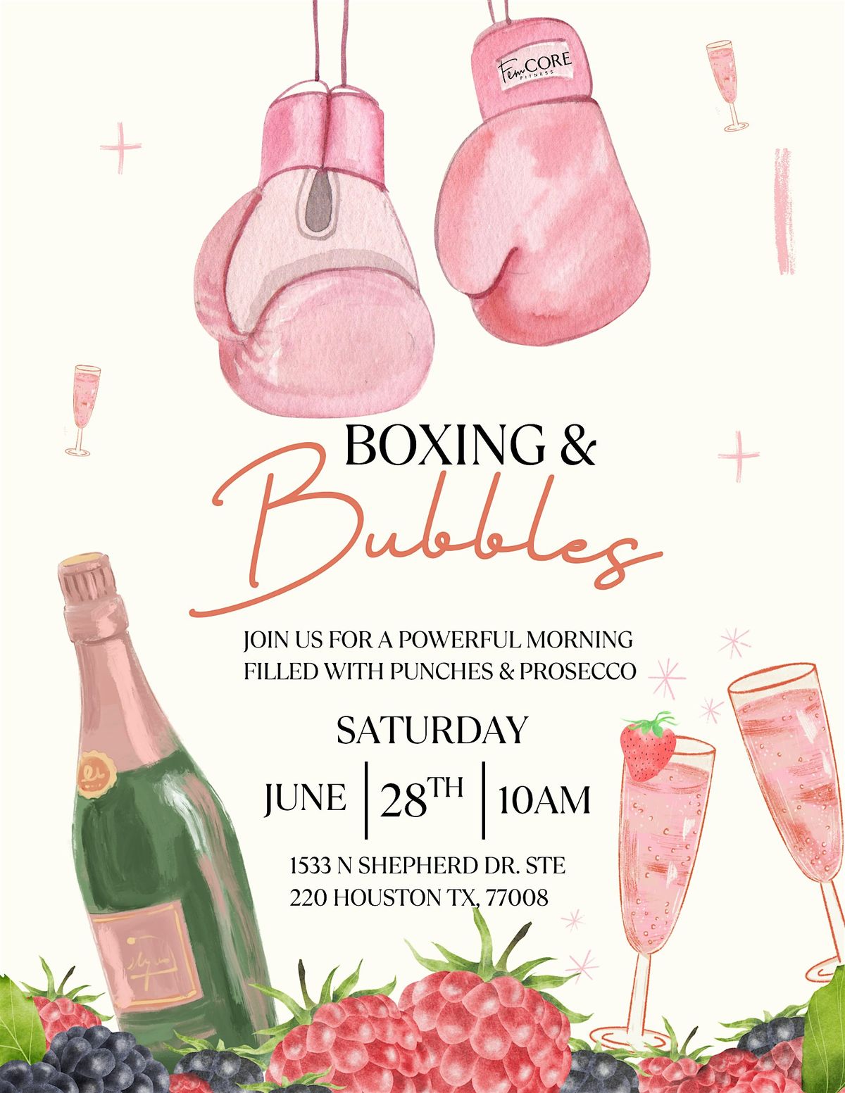 BOXING & BUBBLES | Event in Houston | AllEvents