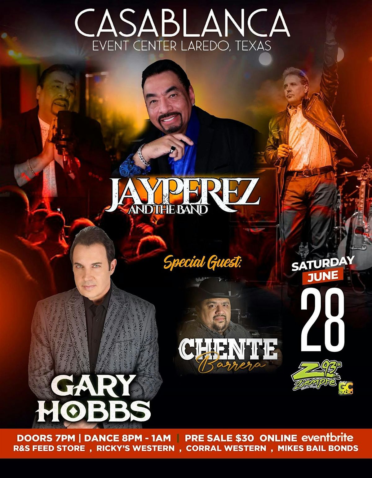 Jay Perez, Gary Hobbs and Chente Barrera, 28 June | Event in Laredo | AllEvents
