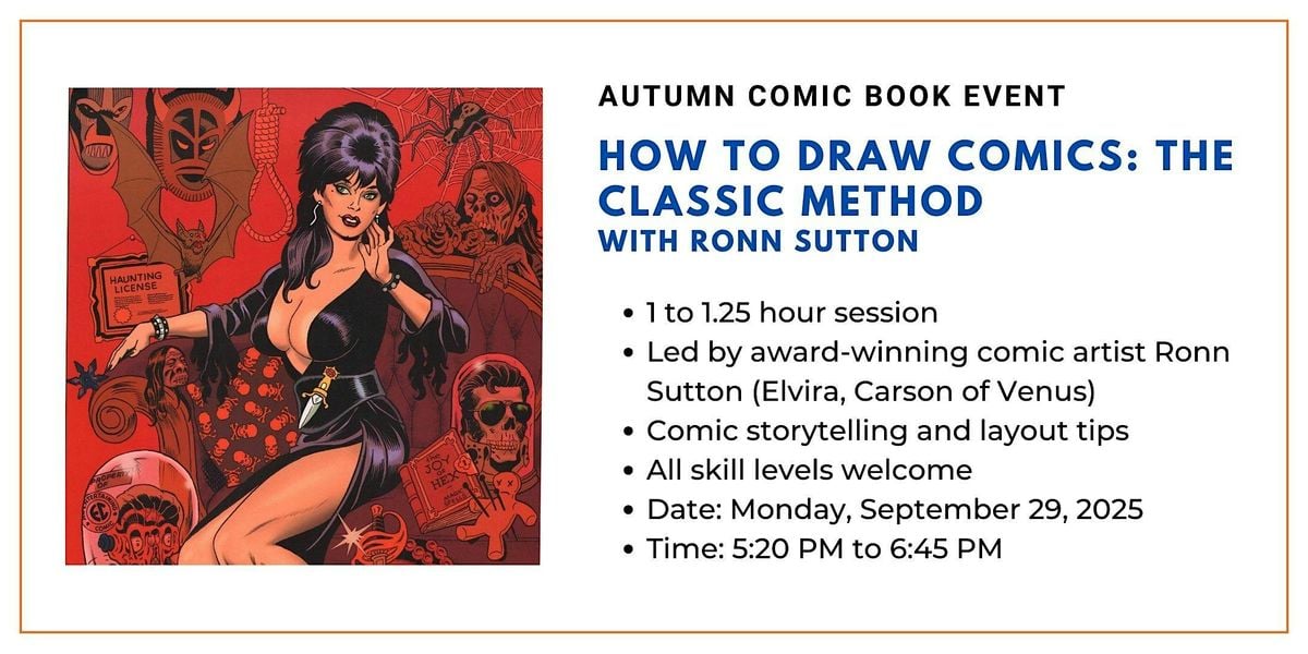 How to Draw Comics: The Classic Method with Ronn Sutton, 29 September | Event in Ottawa | AllEvents