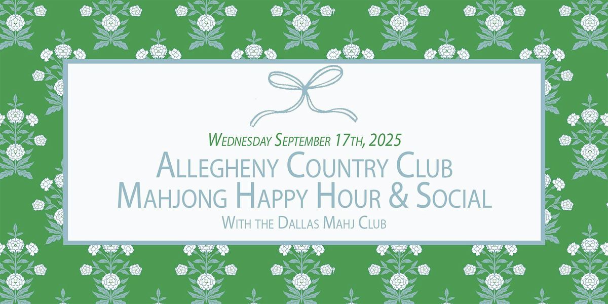Happy Hour & Social with Dallas Mahj Club, 17 September | Event in Sewickley | AllEvents