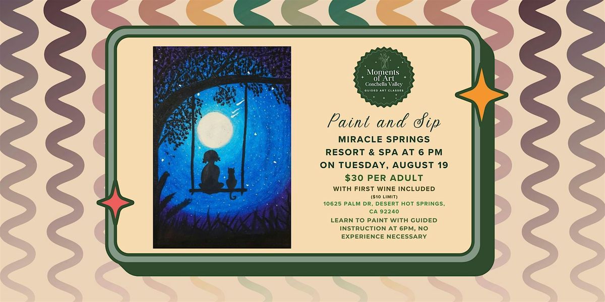 Summer Night Swing Set Paint and Sip, 19 August | Event in Desert Hot Springs | AllEvents
