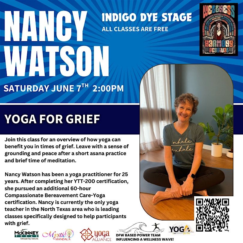 FREE CLASS: Yoga for Grief with Nancy Watson, 7 June | Event in McKinney | AllEvents
