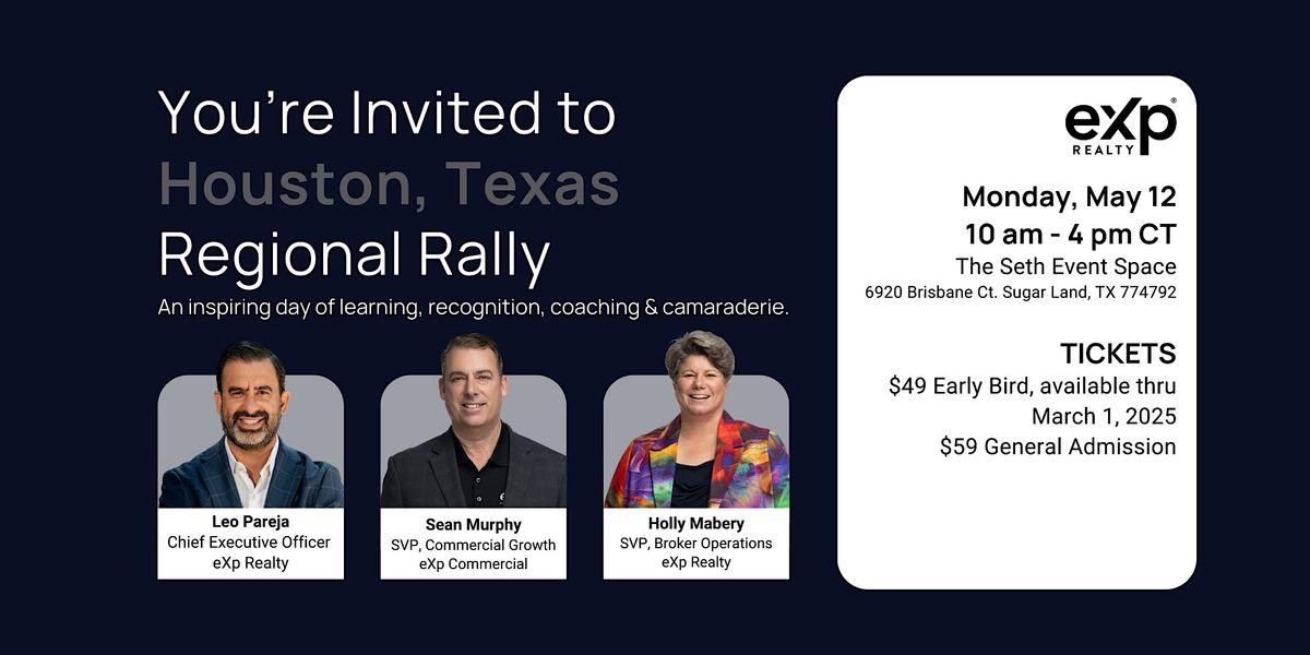 eXp Houston Regional Rally Event, The Seth, Sugar Land, 12 May 2025 ...
