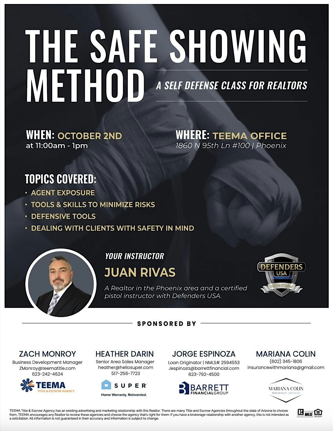 The Safe Showing Method, 2 October | Event in Phoenix | AllEvents