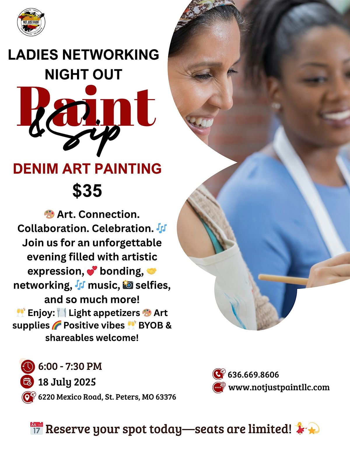 Ladies Networking Night Out - Paint & Sip, 18 July | Event in St. Peters | AllEvents