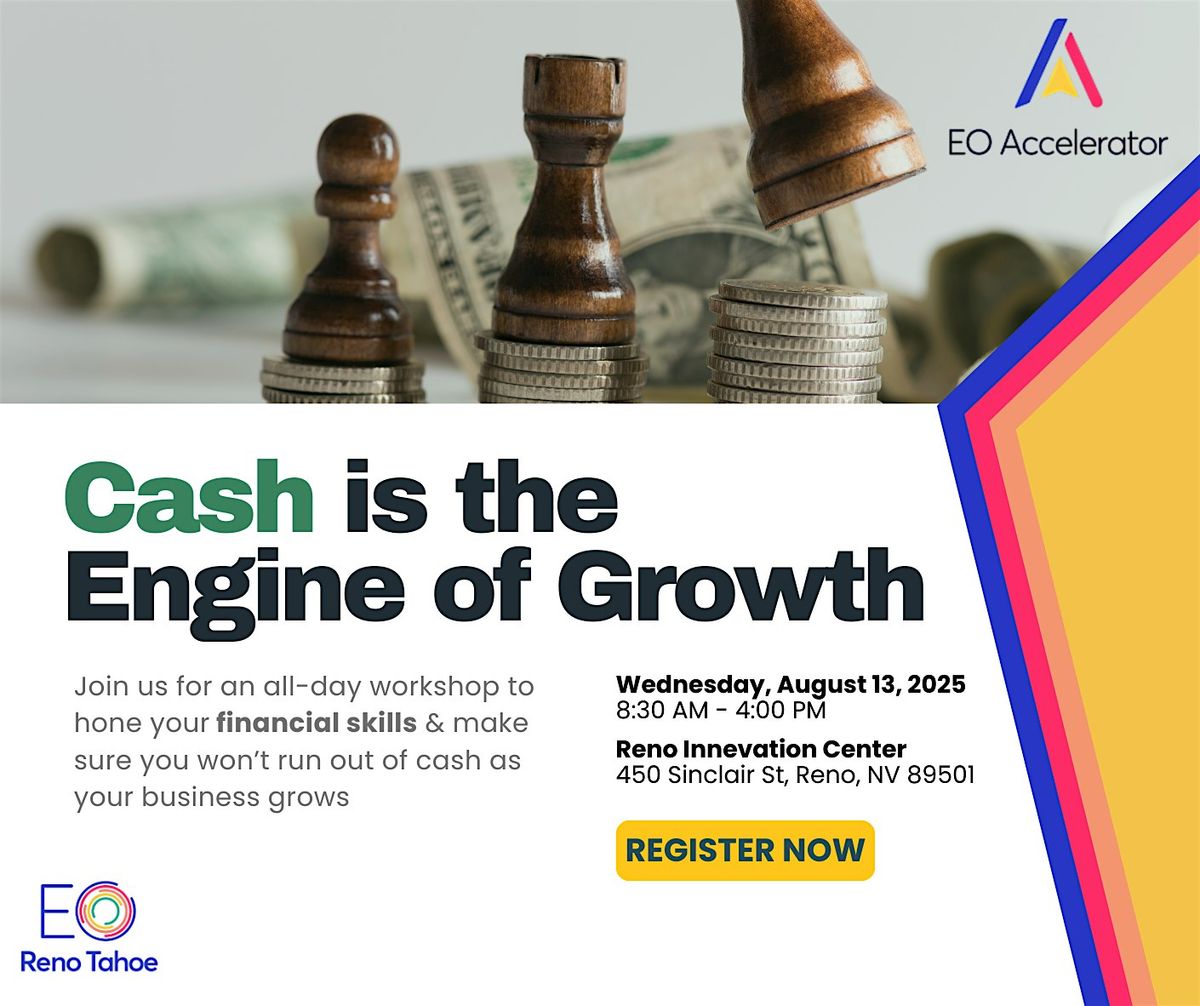 Cash is the Engine of Growth, 13 August | Event in Reno | AllEvents