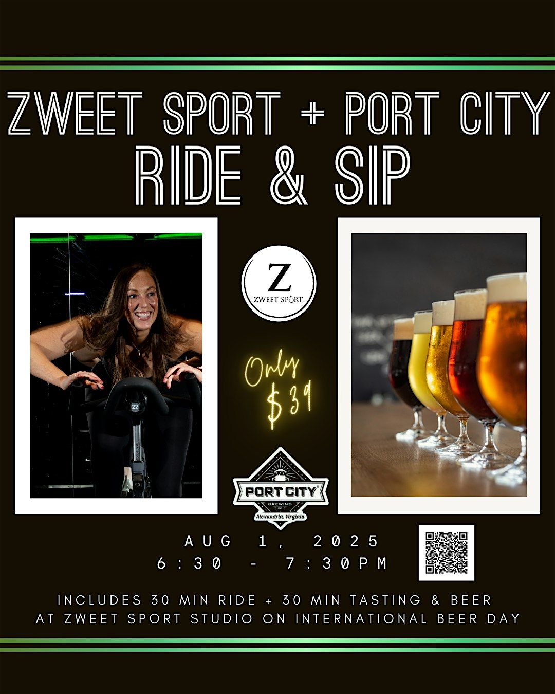 Ride & Sip with Zweet Sport and Port City, 1 August | Event in Alexandria | AllEvents