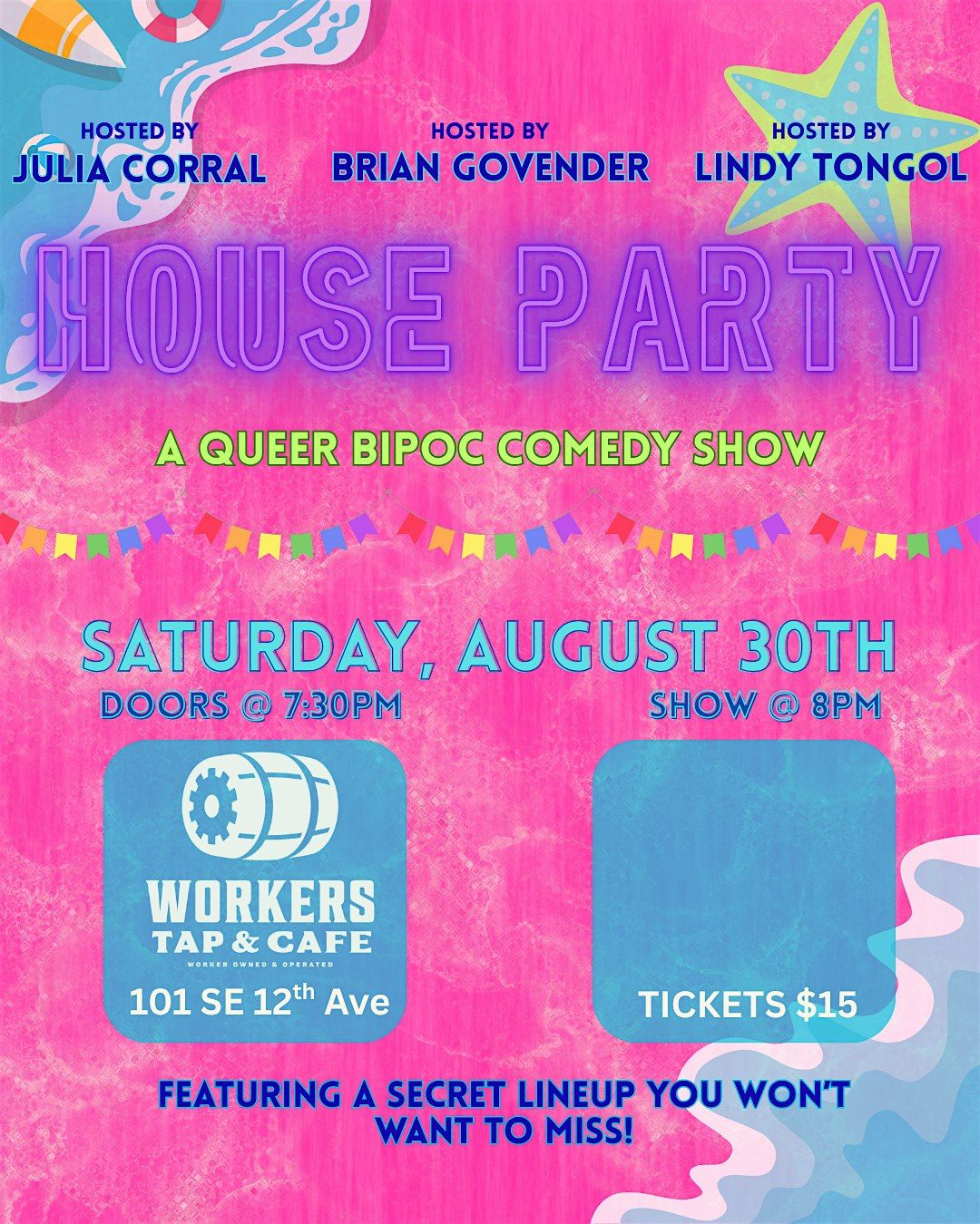 House Party - A Queer BIPOC Comedy Show, 30 August | Event in Portland | AllEvents