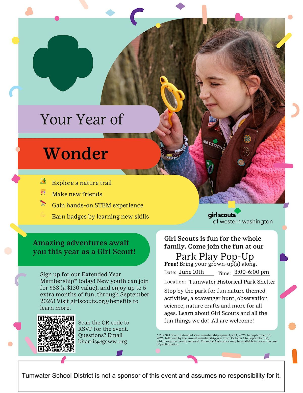 Park Play Scavenger Hunt with Girl Scouts in Tumwater!, 10 June | Event in Tumwater | AllEvents