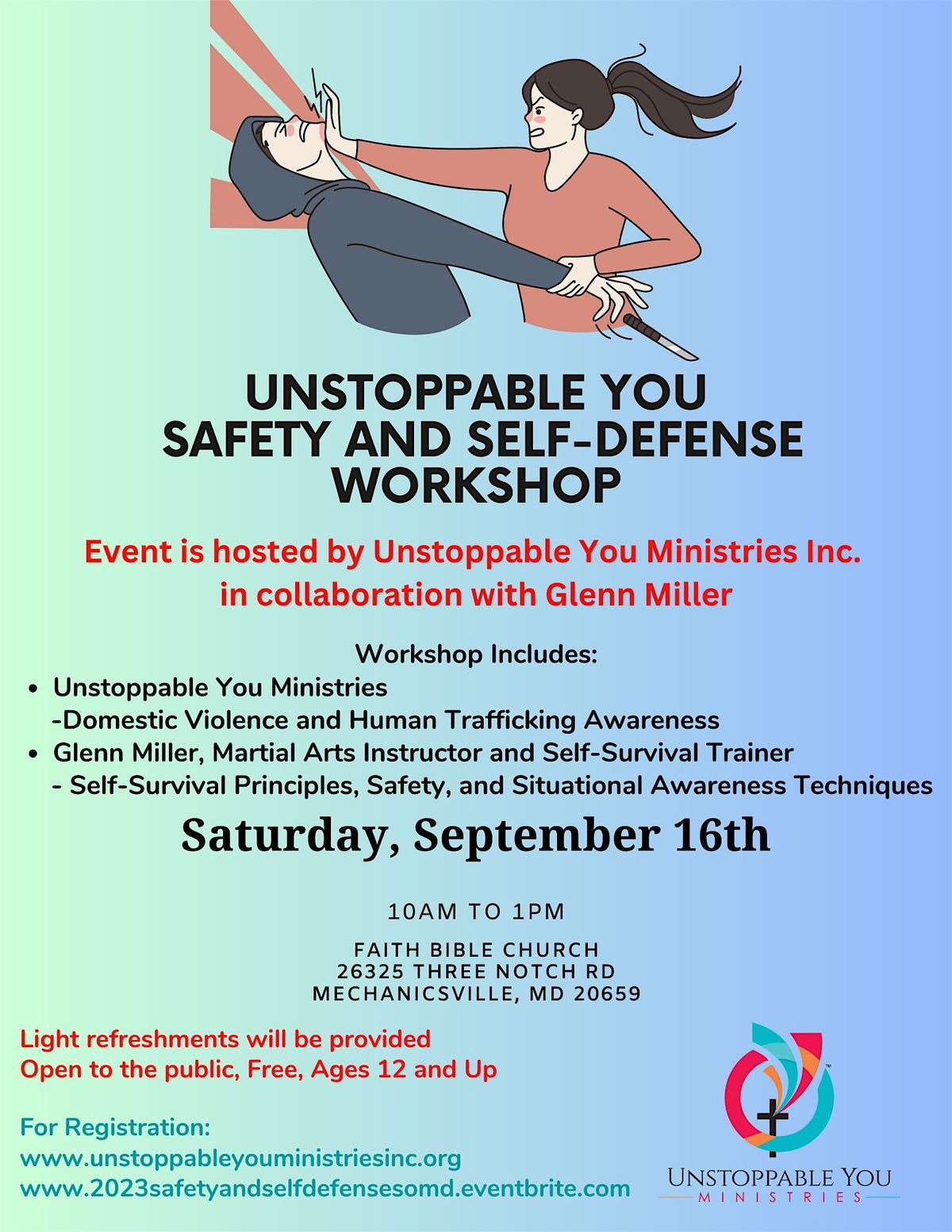 Unstoppable You Safety and Self-defense Workshop (Hanover, PA), 6 September | Event in Hanover | AllEvents
