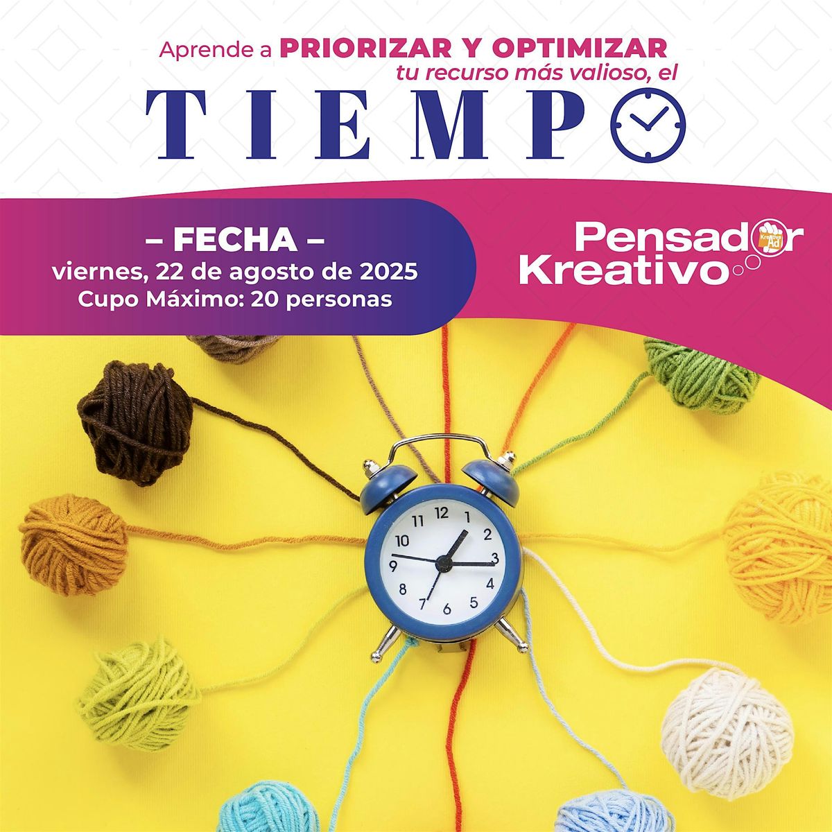 Aprende a priorizar y optimizar tu recurso más valioso, el TIEMPO, 22 August | Event in San Juan | AllEvents