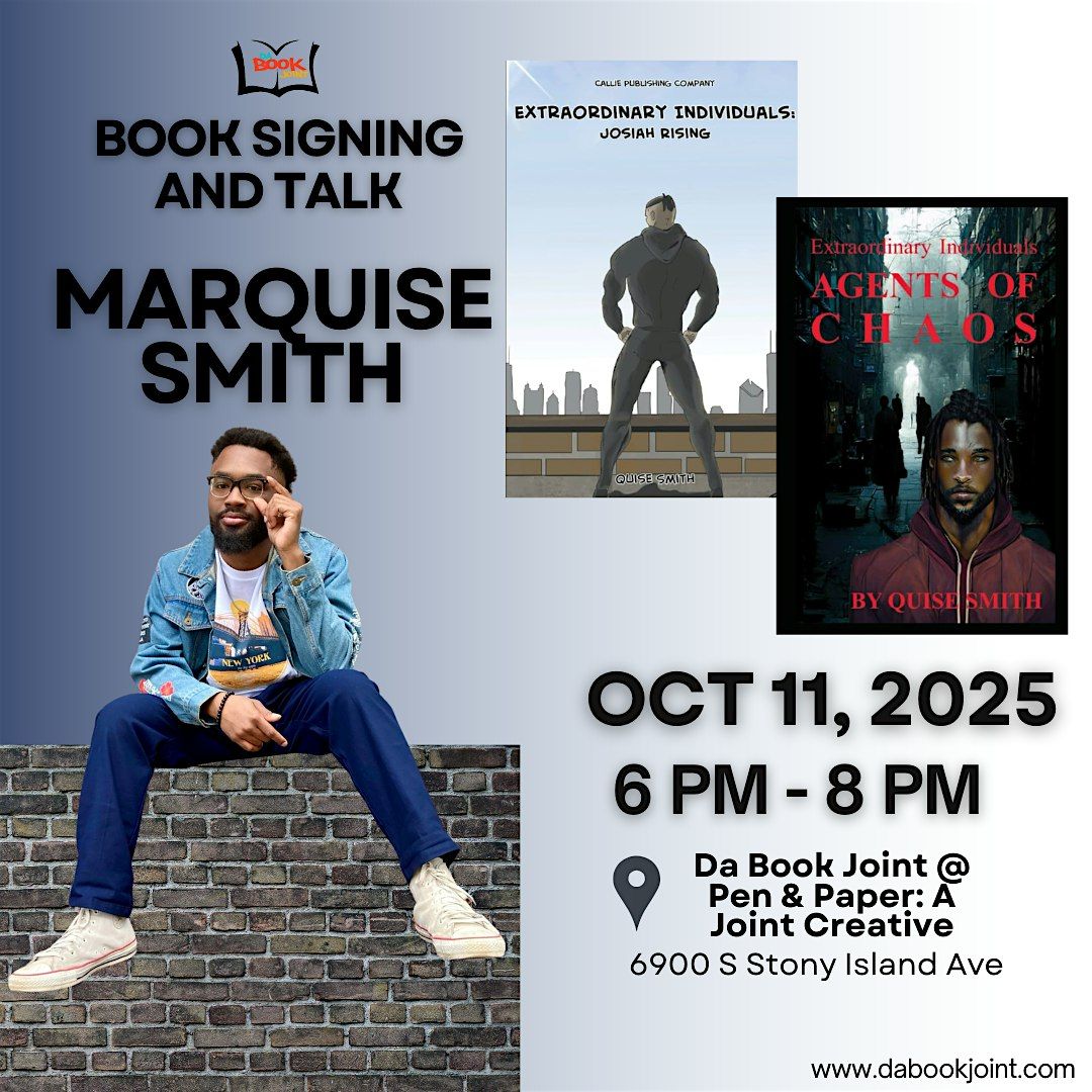 Book Signing and Talk with Marquise Smith, 11 October | Event in Chicago | AllEvents