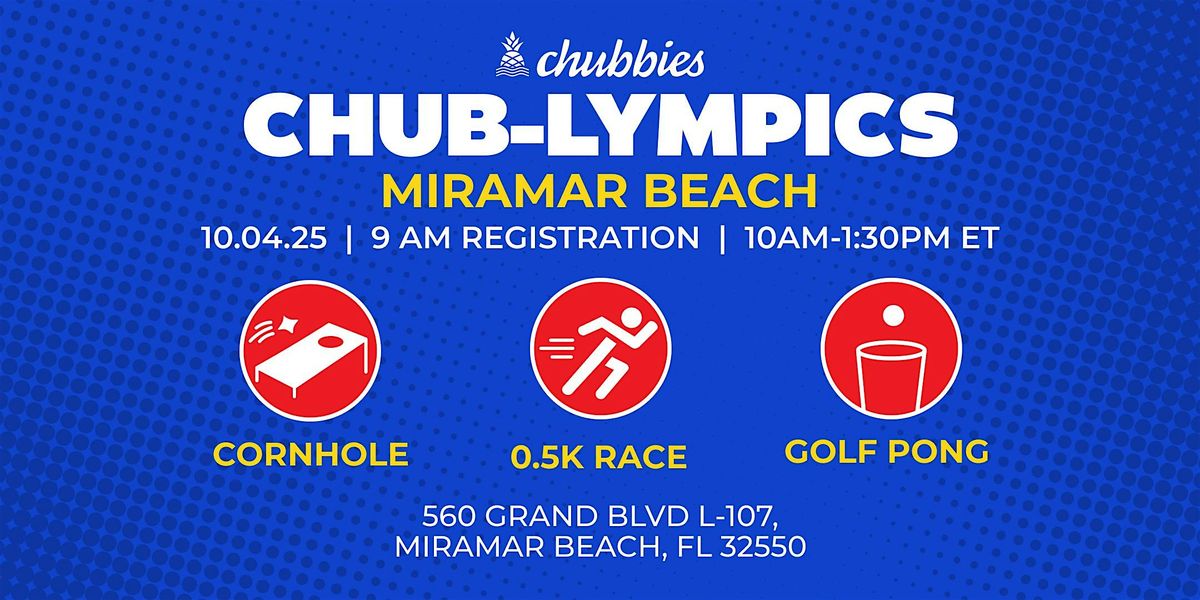 CHUBBIES MIRAMAR BEACH CHUB-LYMPICS, 4 October | Event in Miramar Beach | AllEvents