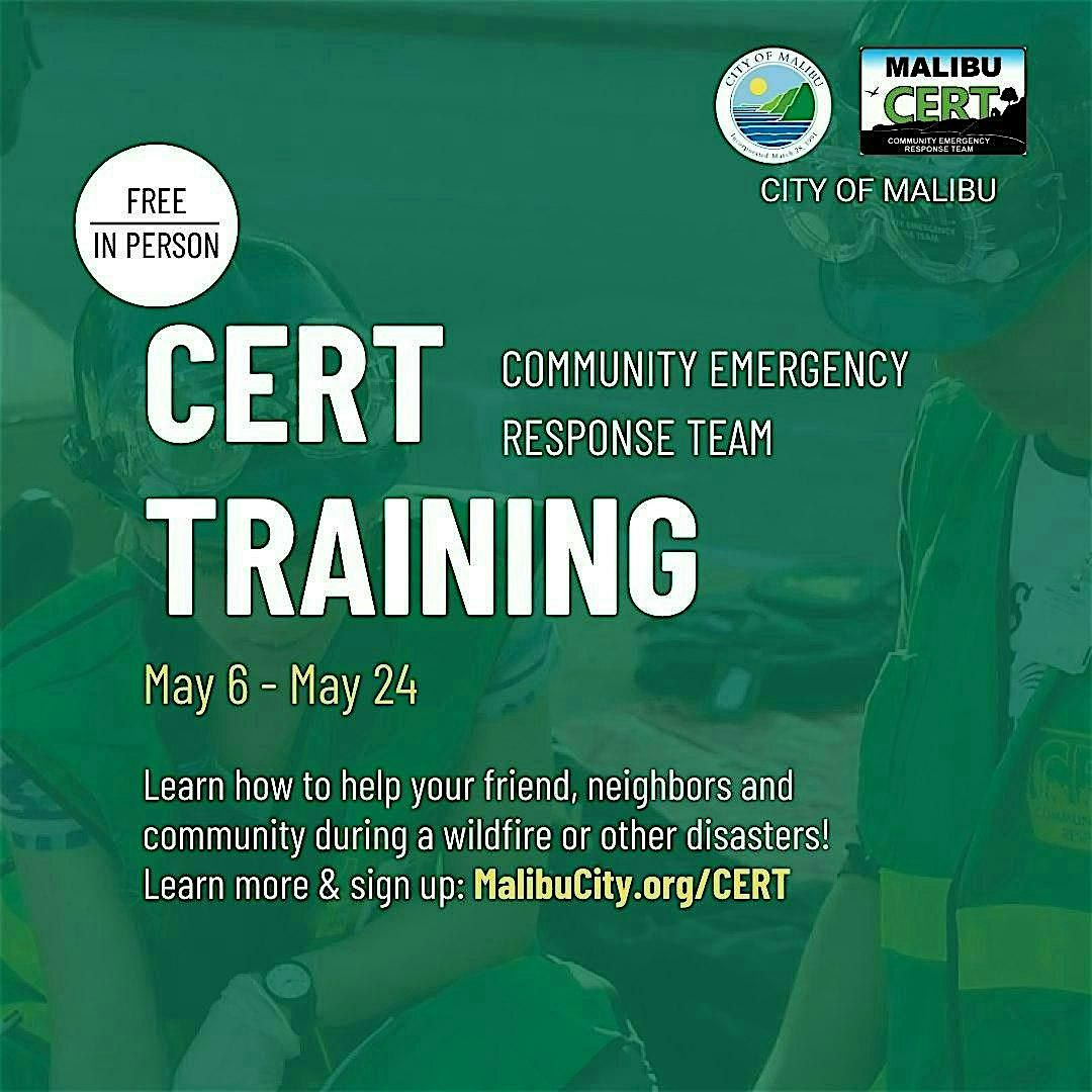 Community Emergency Response Team Training, 6 May | Event in Malibu | AllEvents