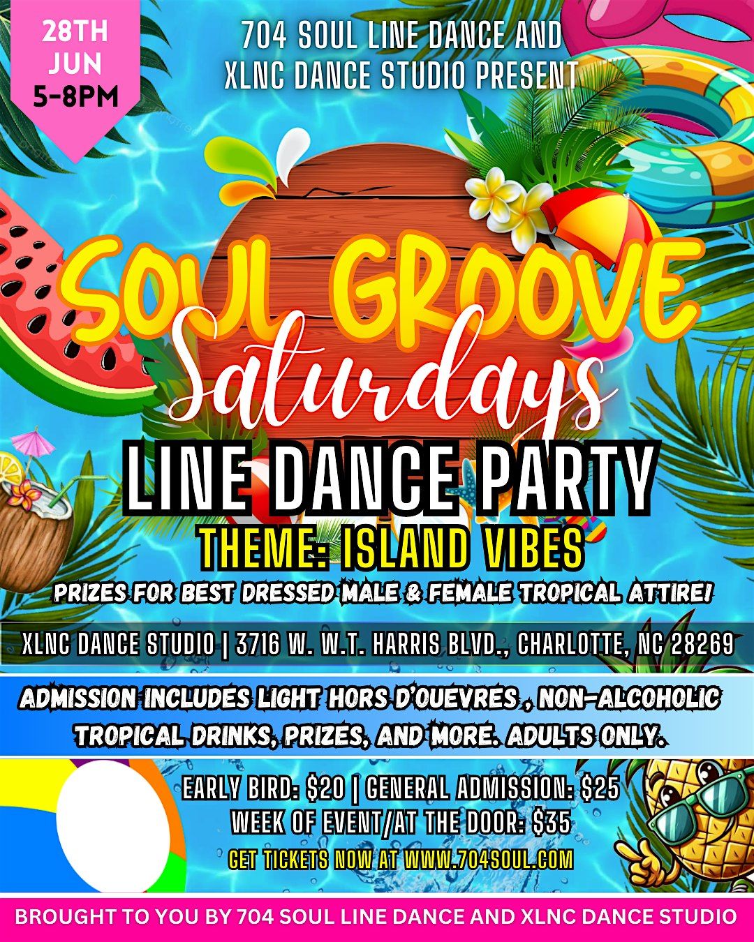 Soul Groove Saturdays - Charlotte Line Dance Party - Island Vibes Theme, 28 June | Event in Charlotte | AllEvents