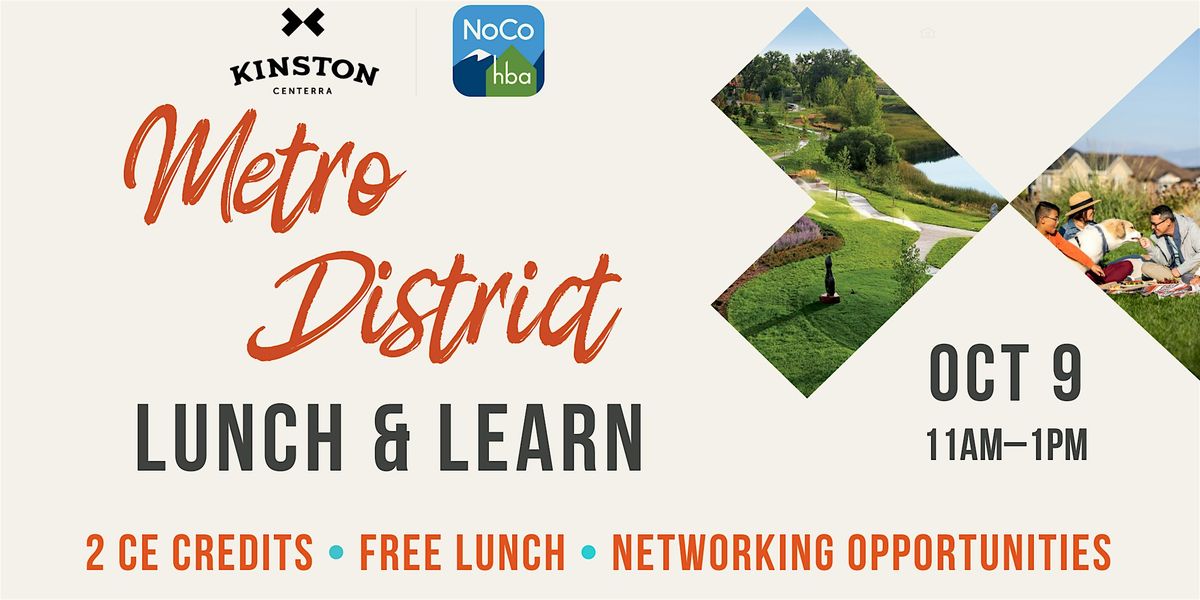 Metro District Lunch & Learn, 9 October | Event in Loveland | AllEvents