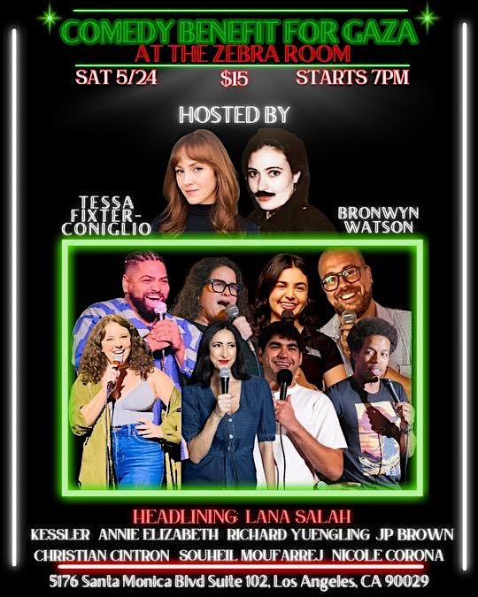 Comedy Benefit For Gaza, 24 May | Event in Los Angeles | AllEvents