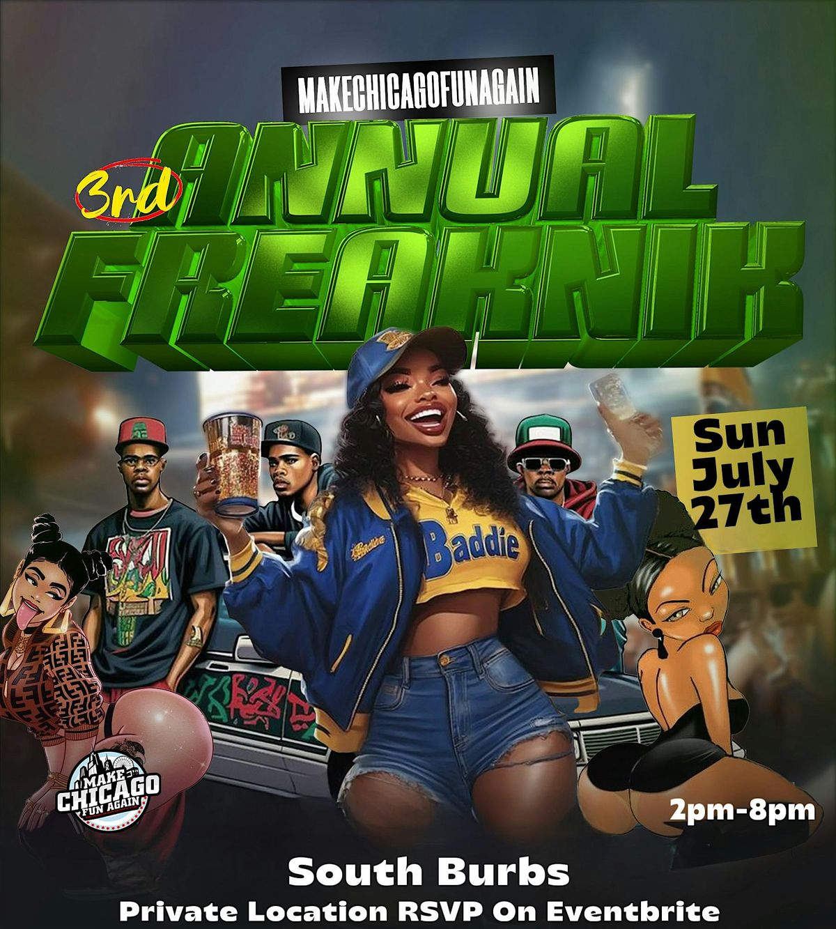 MakeChicagoFunAgain 3rd Annual Freaknik, 27 July | Event in Crestwood | AllEvents