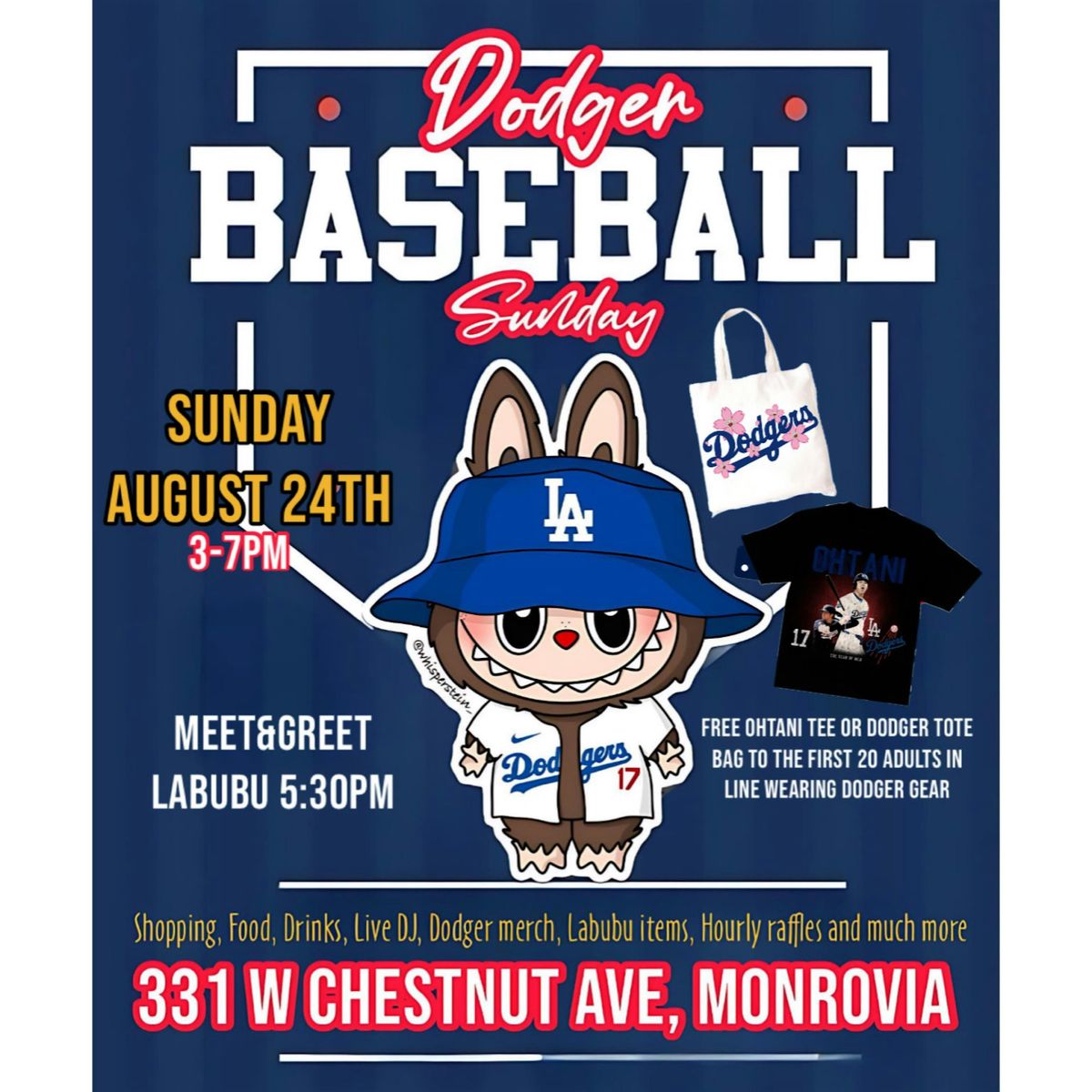 Dodger Baseball Sunday Funday Market, 24 August | Event in Monrovia | AllEvents