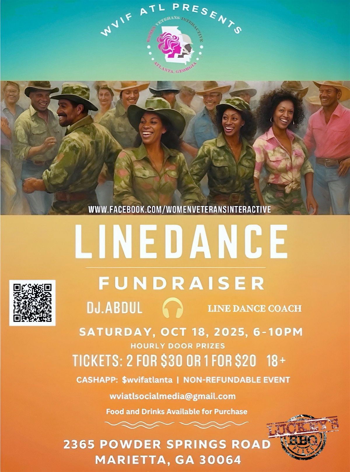 WVIF Atlanta Line Dance Fundraiser, 18 October | Event in Marietta | AllEvents