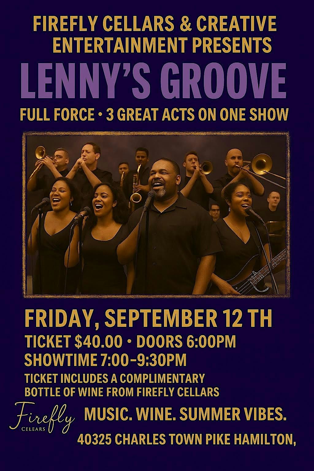 Lenny's Groove at Firefly Cellars, 12 September | Event in Hamilton | AllEvents