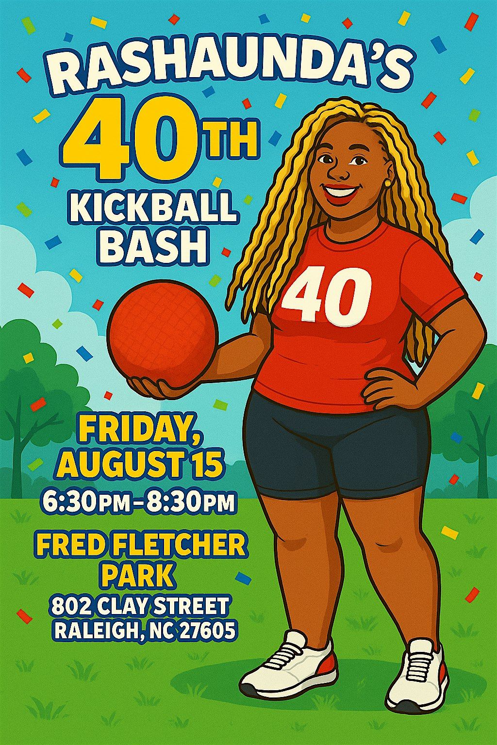 Rashaunda's 40th Birthday Kickball Bash, 15 August | Event in Raleigh | AllEvents