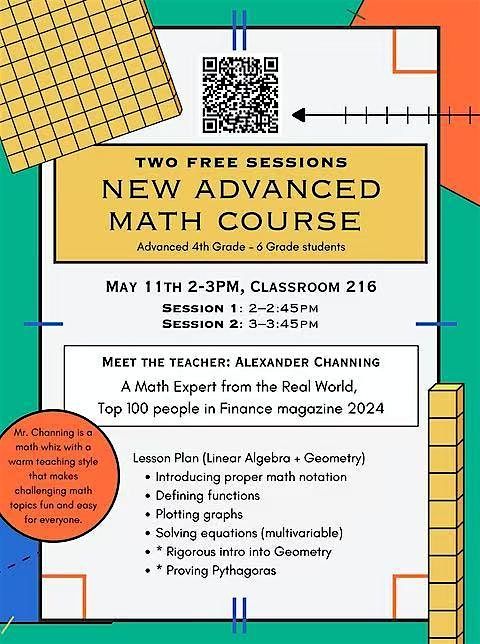 Free Math Class! Advanced 4th -6th grade math (SESSION TWO) | Event in Jersey City | AllEvents