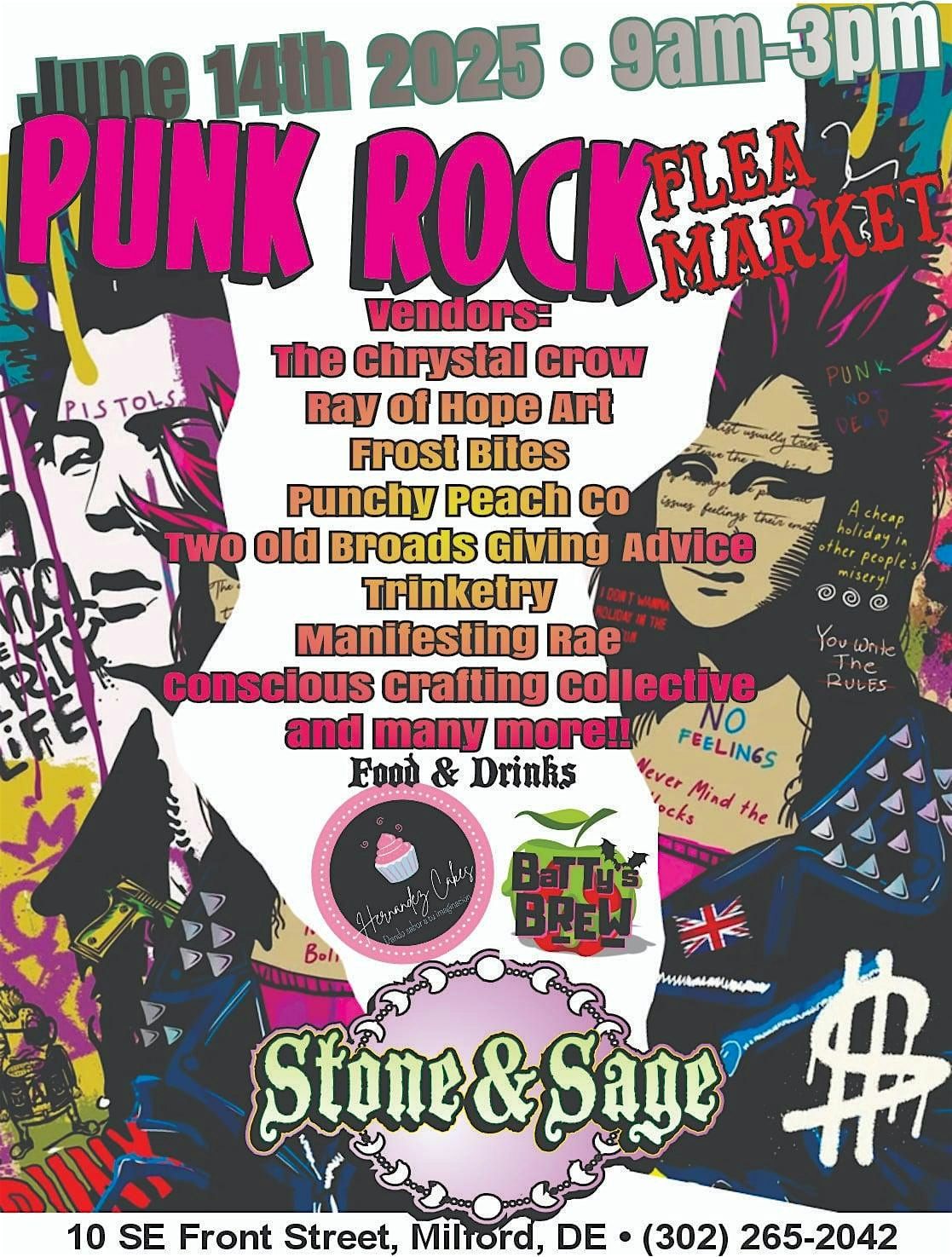 Punk Rock Flea Market at Stone and Sage - June 14th 2025, 14 June | Event in Milford | AllEvents