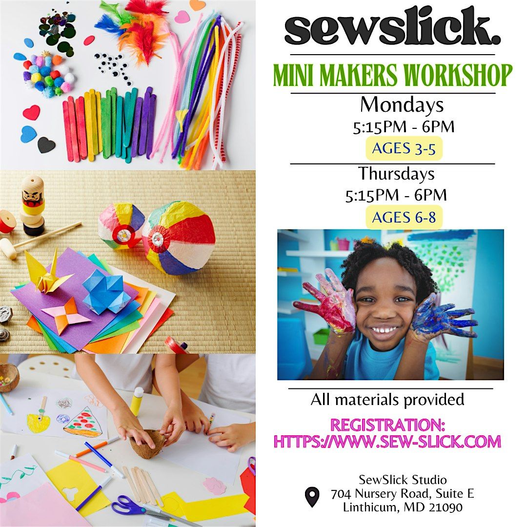 MINI MAKERS: Tiny Hands, Big Creations!, 20 October | Event in Linthicum Heights | AllEvents