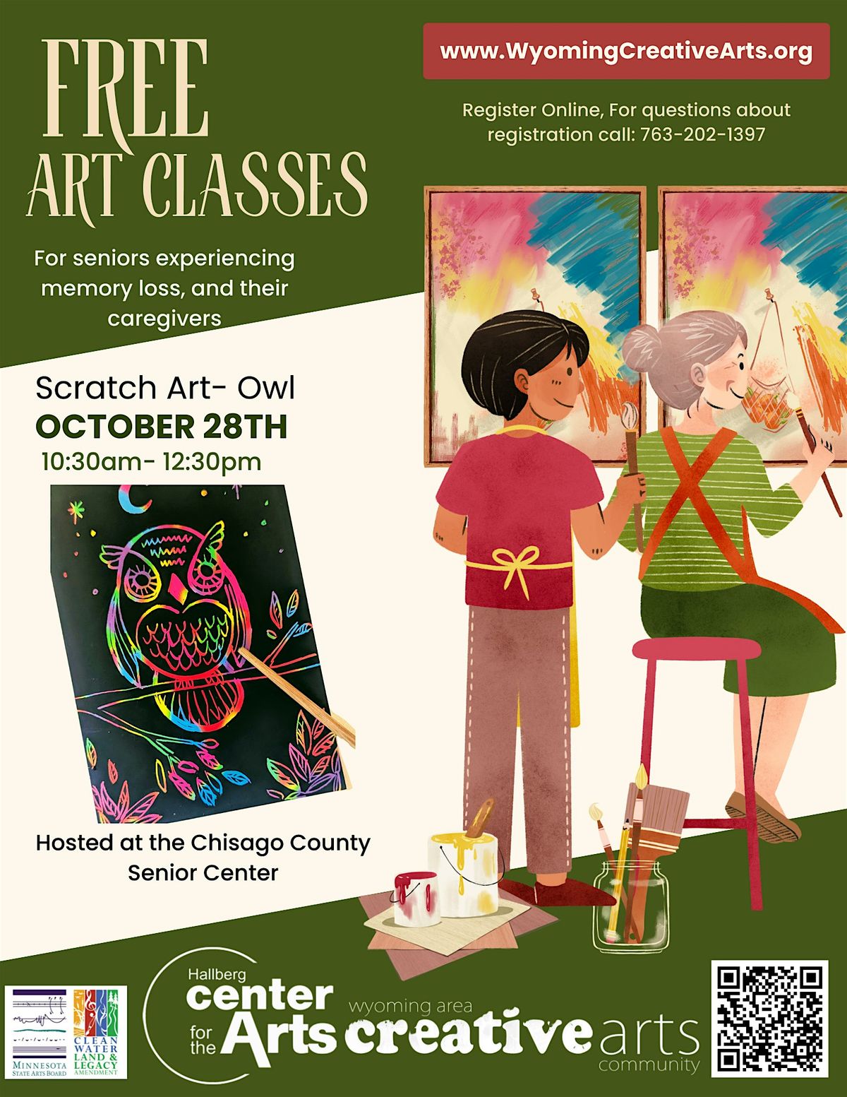 Free Art Classes- For Seniors with Memory Loss -Chisago Senior Center, 28 October | Event in North Branch