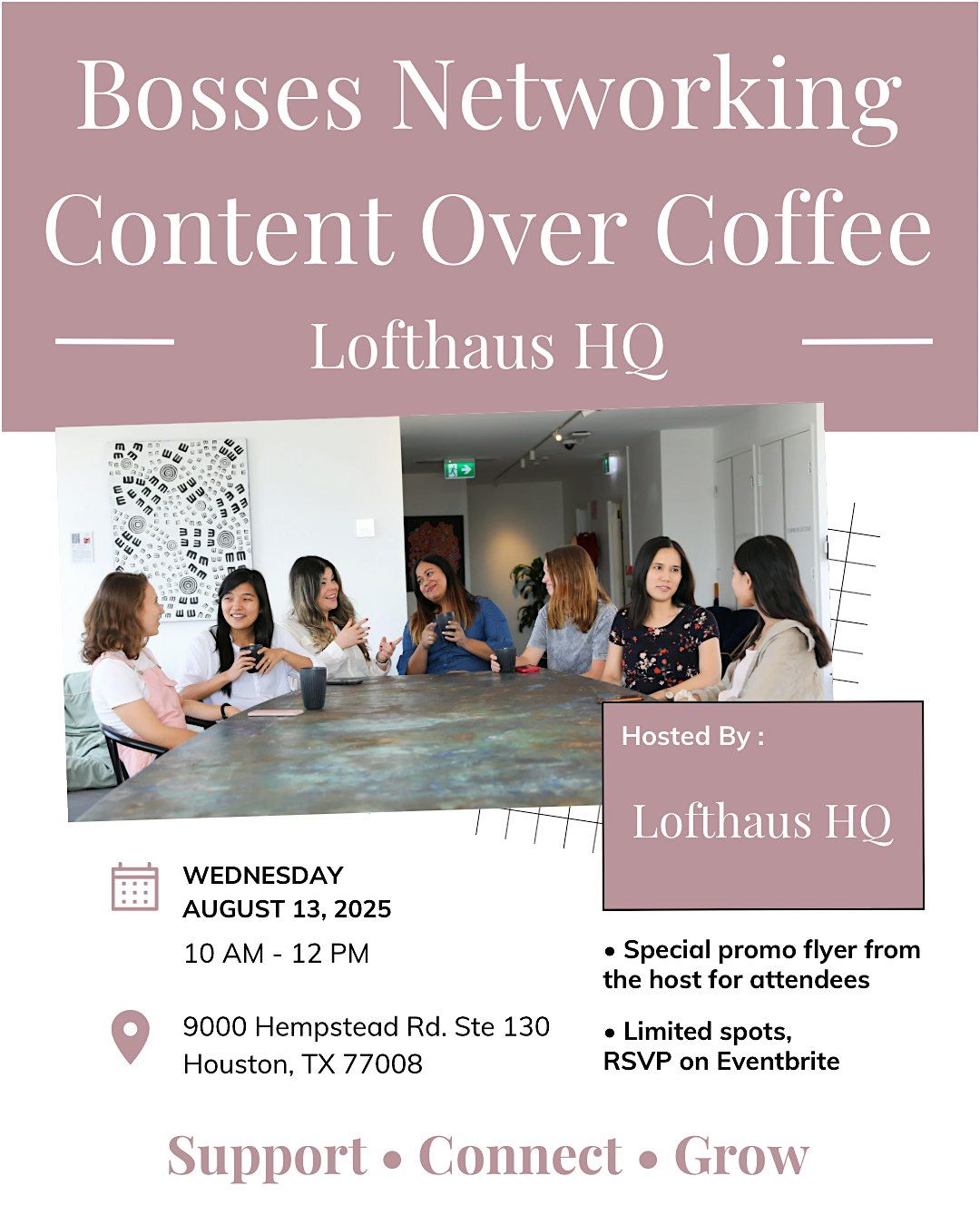Bosses Networking Content Over Coffee at 201 Lofthaus HQ | Event in Houston | AllEvents