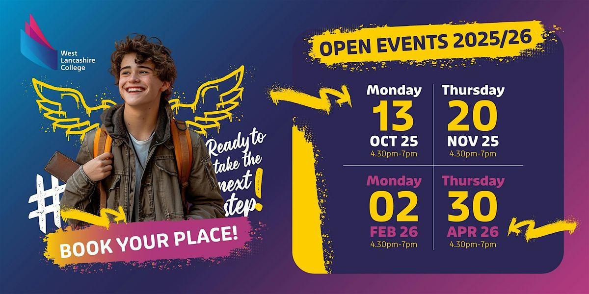 Open Events 2025-26, 13 October | Event in Skelmersdale | AllEvents