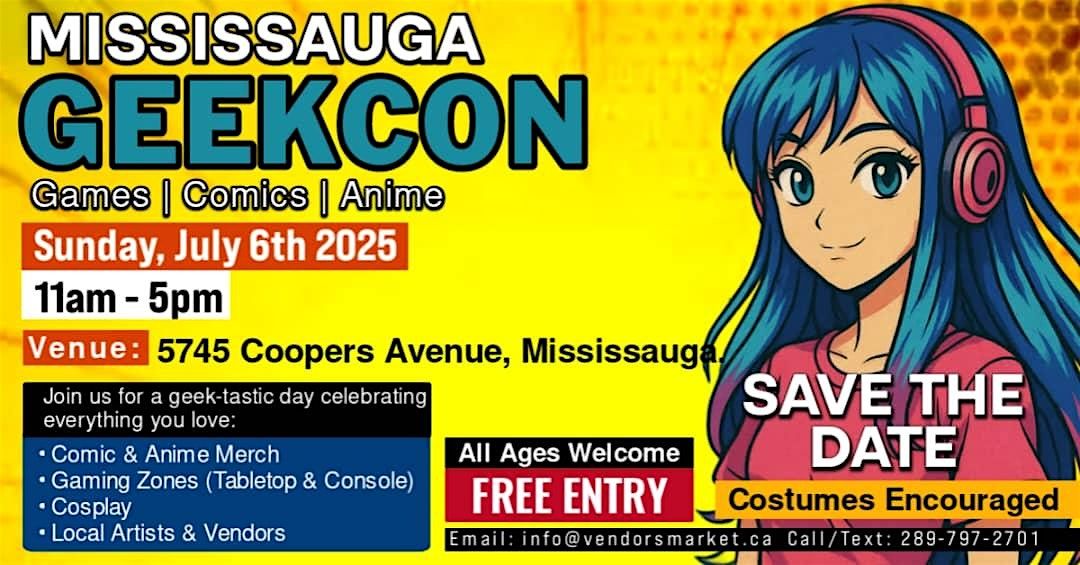 Niagara  Geekcon 2025, 6 September | Event in Mississauga | AllEvents