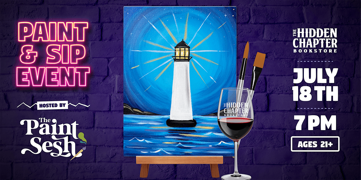 Paint & Sip Painting Event in Fort Thomas, KY – “Dusk Lighthouse”, 18 July | Event in Fort Thomas