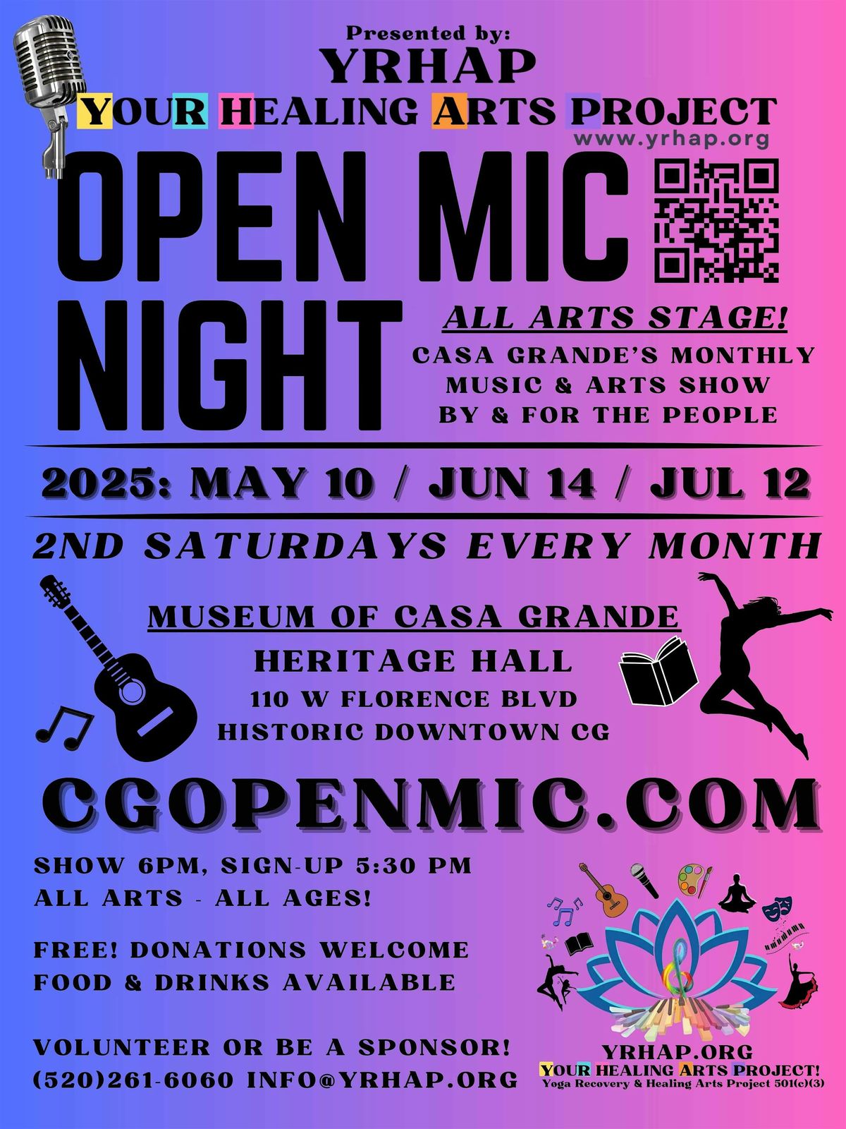Open Mic & More! All Arts Community Stage, 10 May | Event in Casa Grande | AllEvents