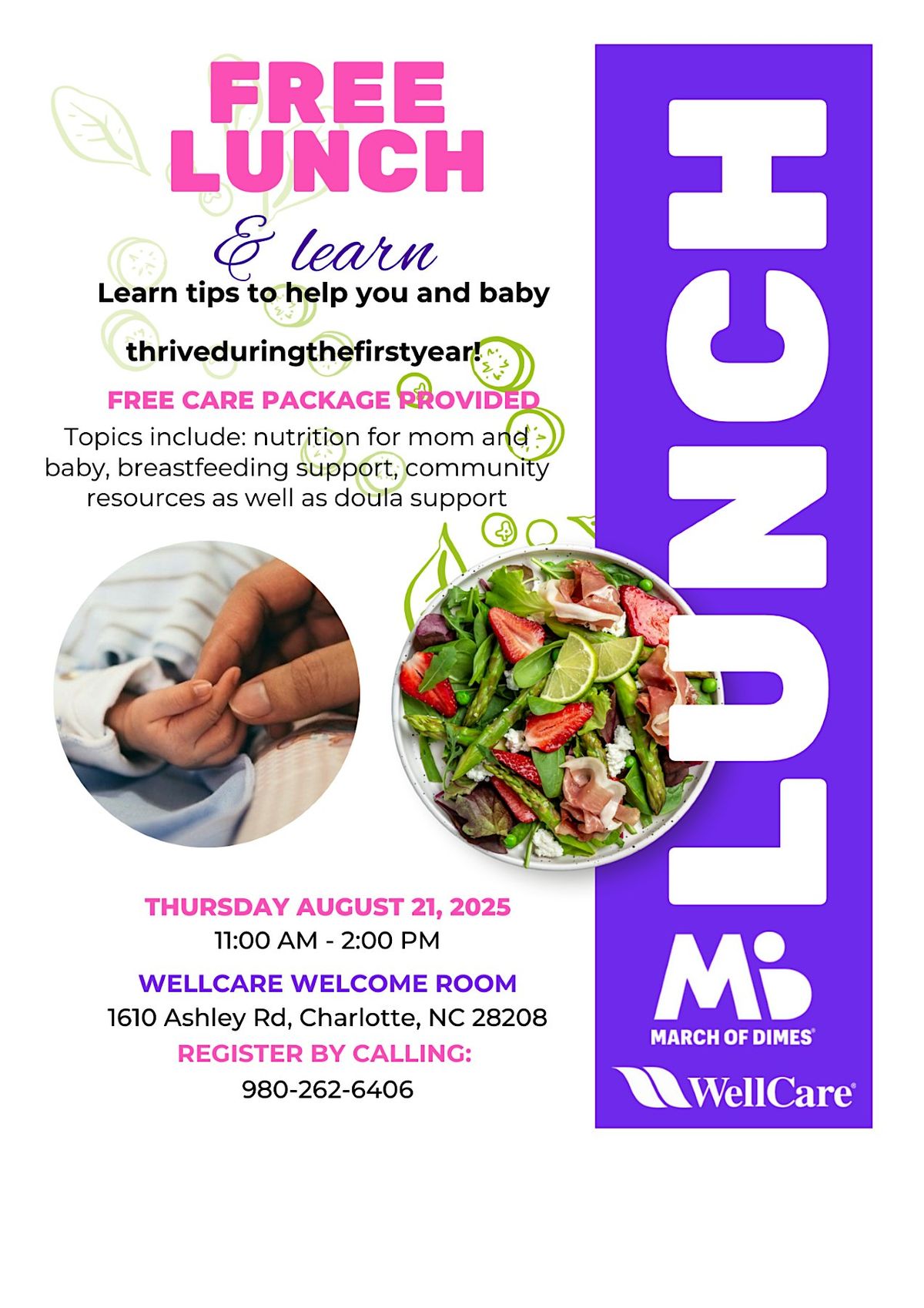 Free Lunch & Learn with  March of Dimes, 21 August | Event in Charlotte | AllEvents