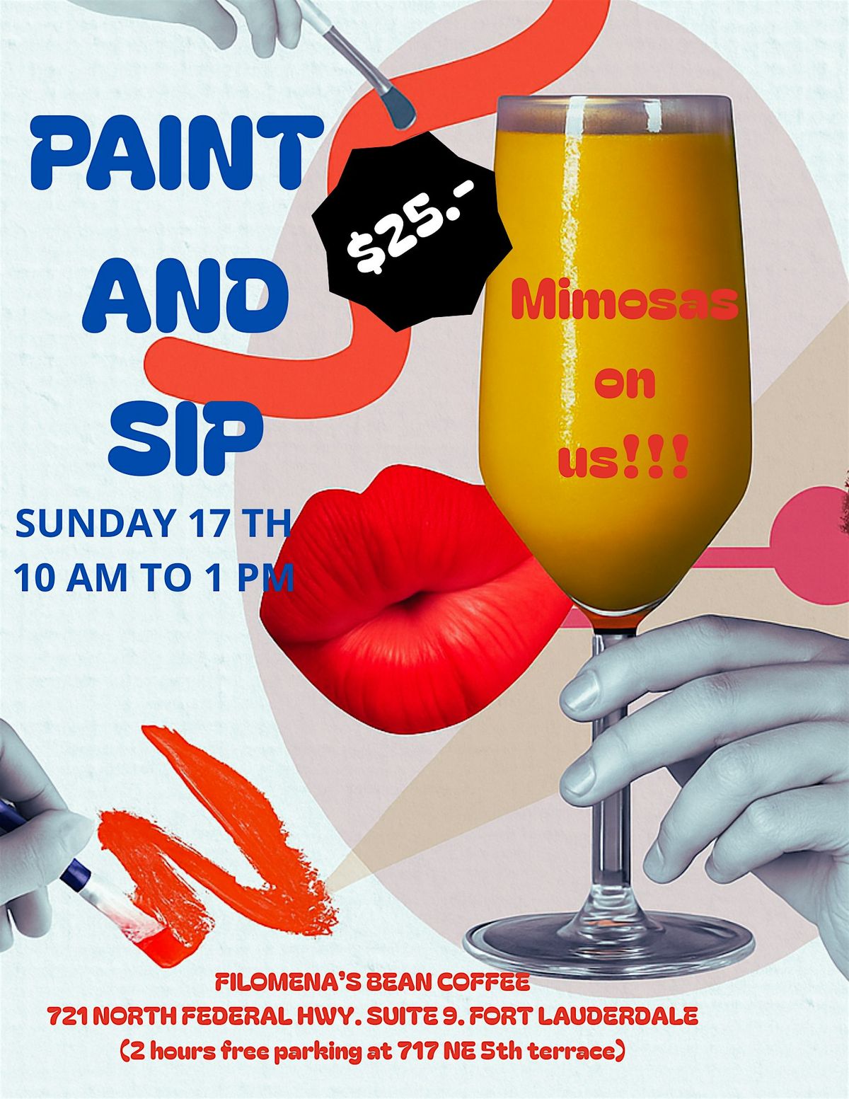 PAINT AND MIMOSAS, 17 August | Event in Fort Lauderdale | AllEvents
