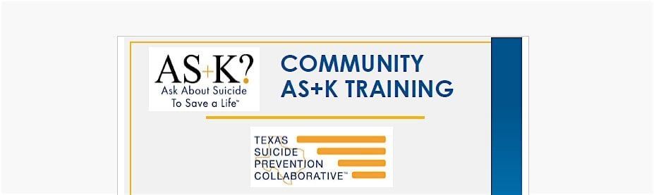 Community AS+K Training- Hosted by HOTBHN LOSS Team, 29 August | Event in Waco | AllEvents