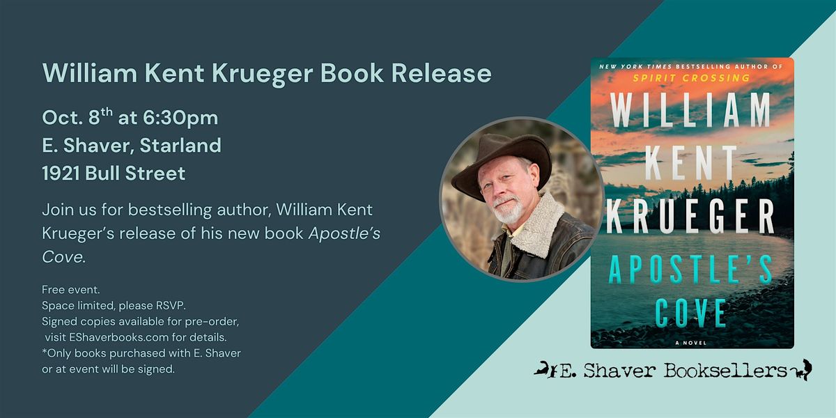 William Kent Krueger Book Release, 8 October | Event in Savannah | AllEvents